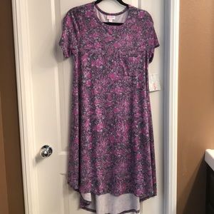 LuLaRoe Carly Purple & Grey Size Small New w/tags